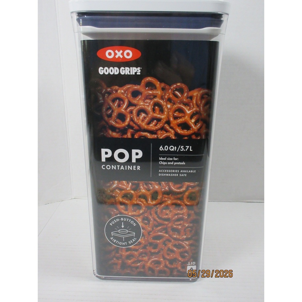 OXO Good Grips POP Container 6.0 Qt 5.7L Airtight Food Storage Snack Jar White